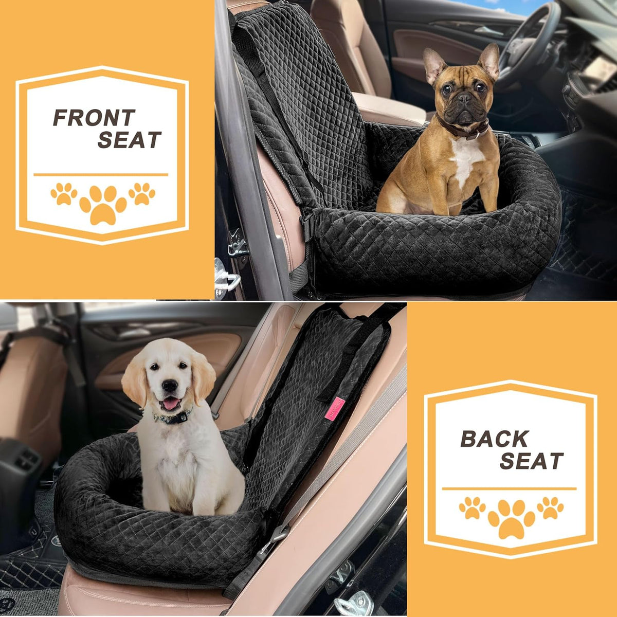 Dog Car Seat for Small/Medium Dogs,Dog Car Bed Washable Pet