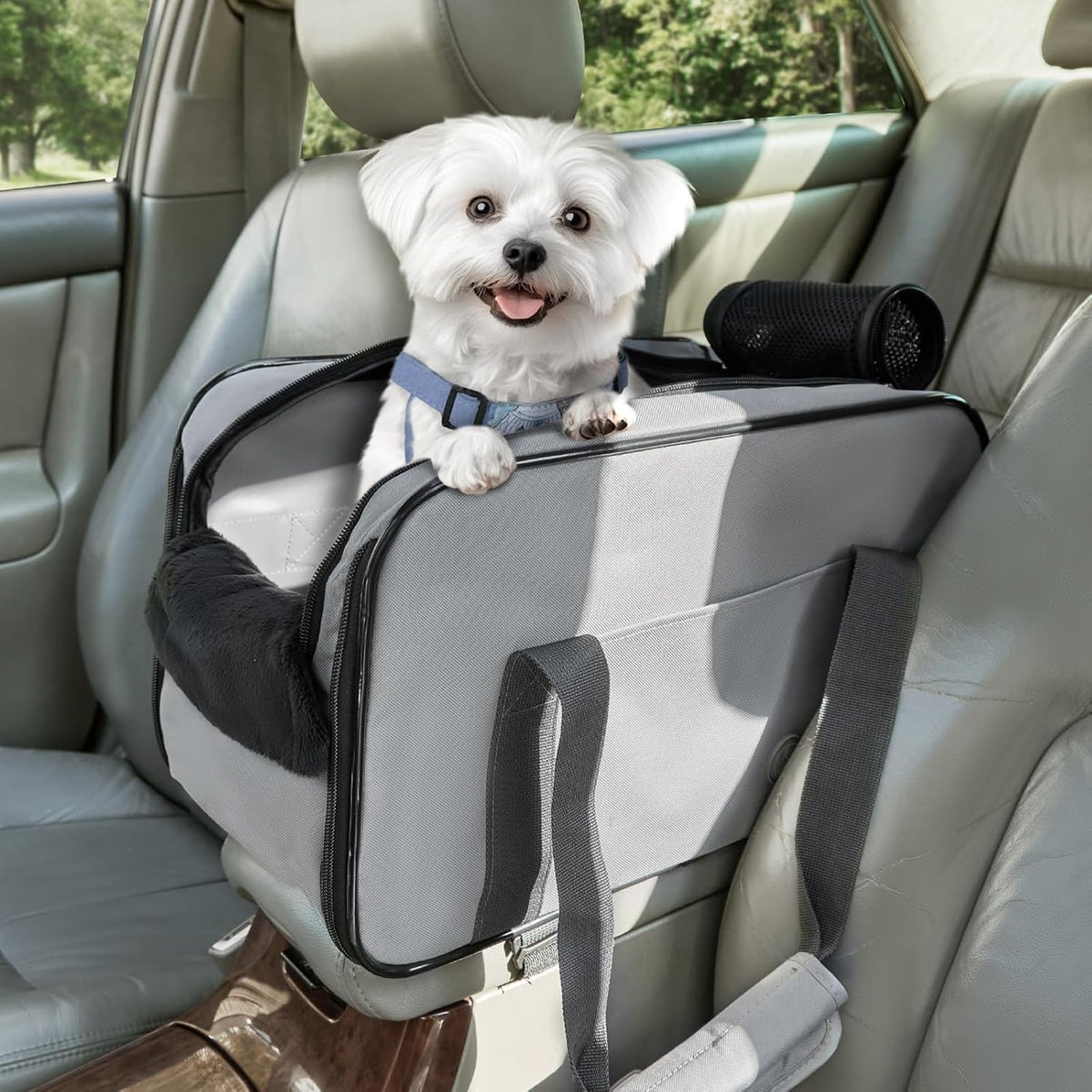 Multipurpose Console Dog Car Seat, Portable Small Dog Car