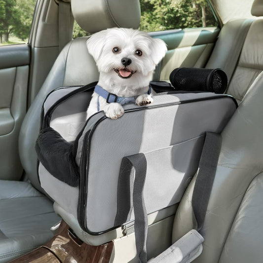 Multipurpose Console Dog Car Seat, Portable Small Dog Car