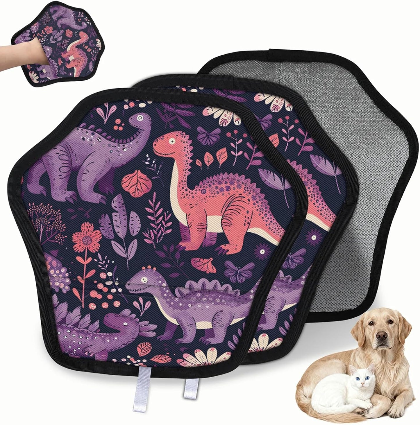 Pet Hair Removal Glove for Dogs Cats Reusable Washable Set