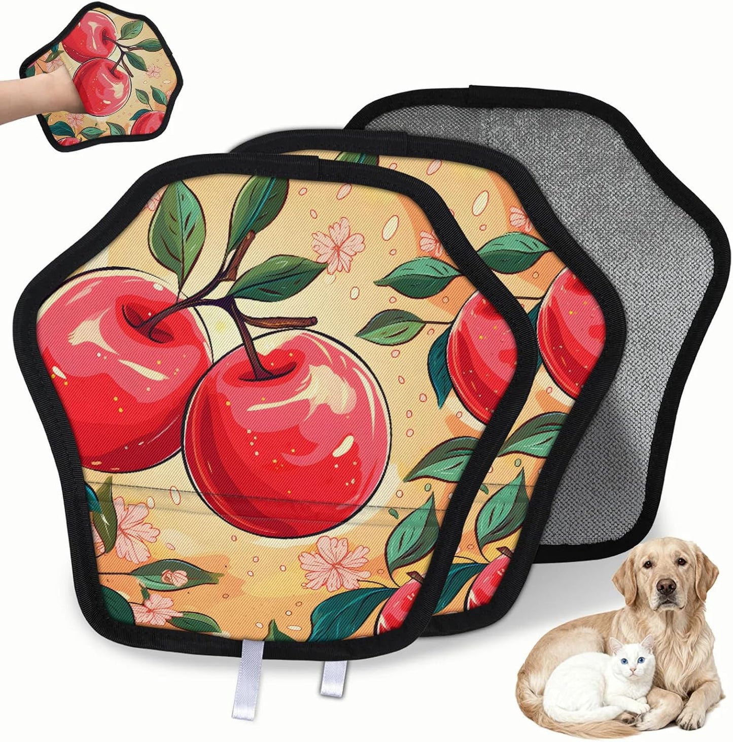 Pet Hair Removal Glove for Dogs Cats Reusable Washable Set