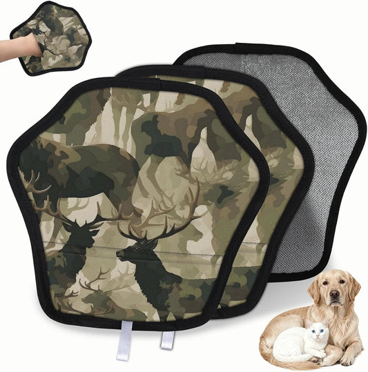 Camouflage Deer 2Pcs Electrostatic Reusable Pet Hair