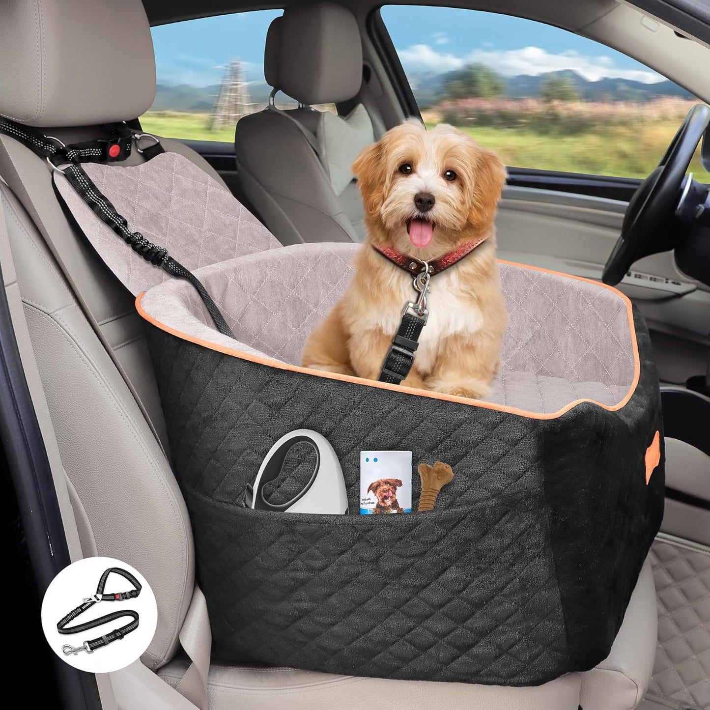 Dog Car Seats for Small Medium Dogs, Dog Booster Car Seat