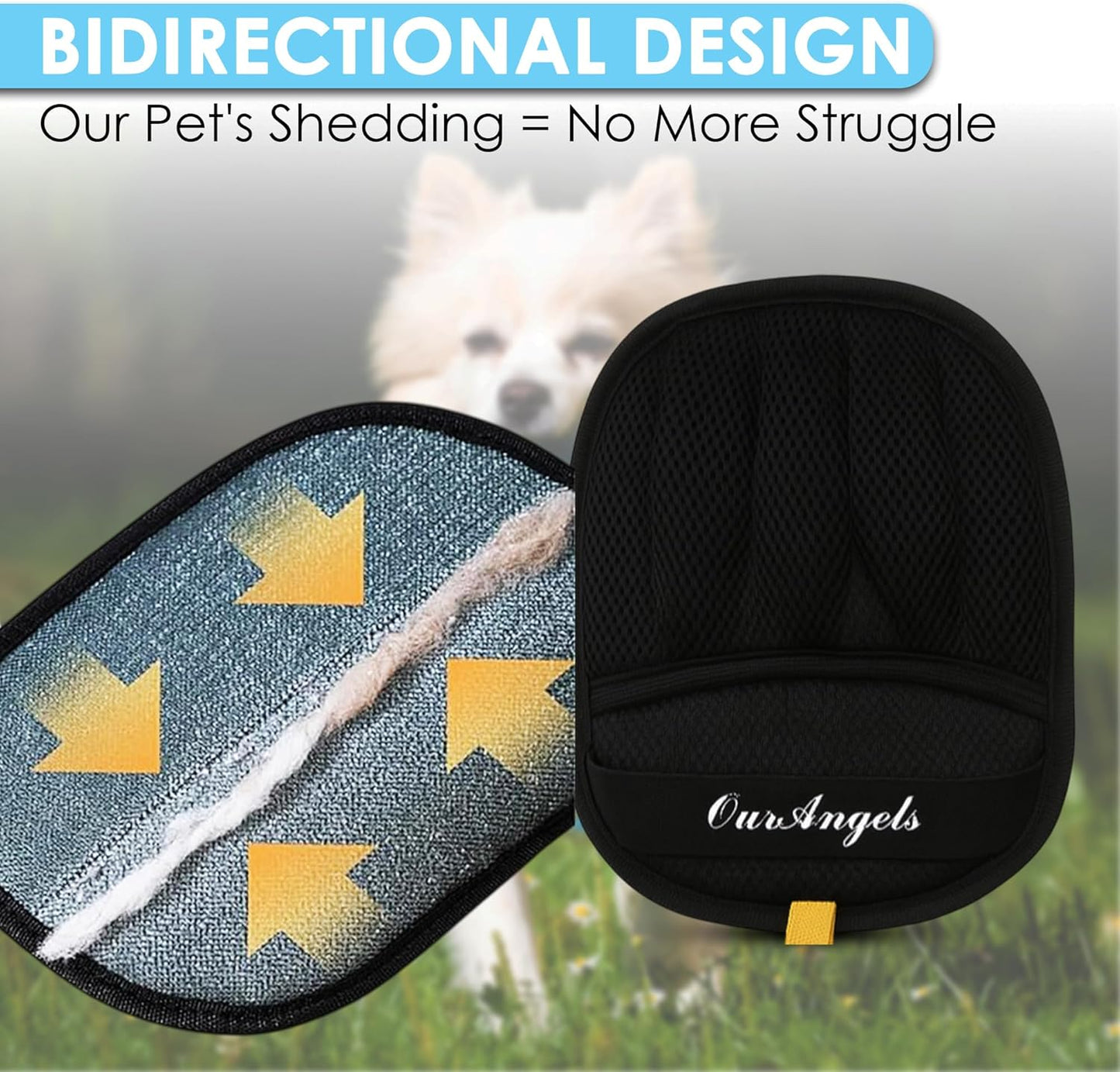 Pack of 2 Electrostatic Pet Hair Removal Gloves – 5 Finger