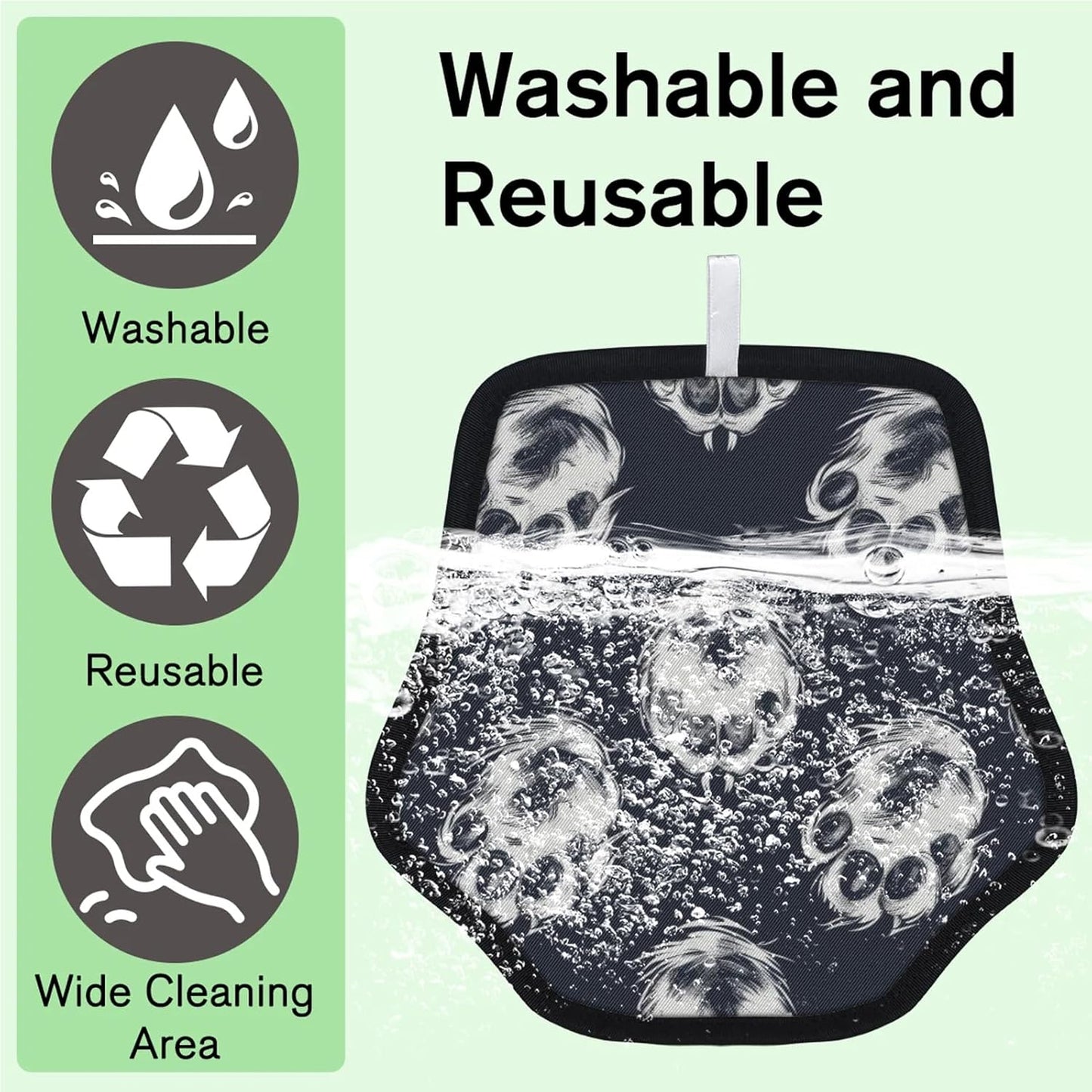 Cute Animal Paw Print 2Pcs Electrostatic Reusable Pet Hair