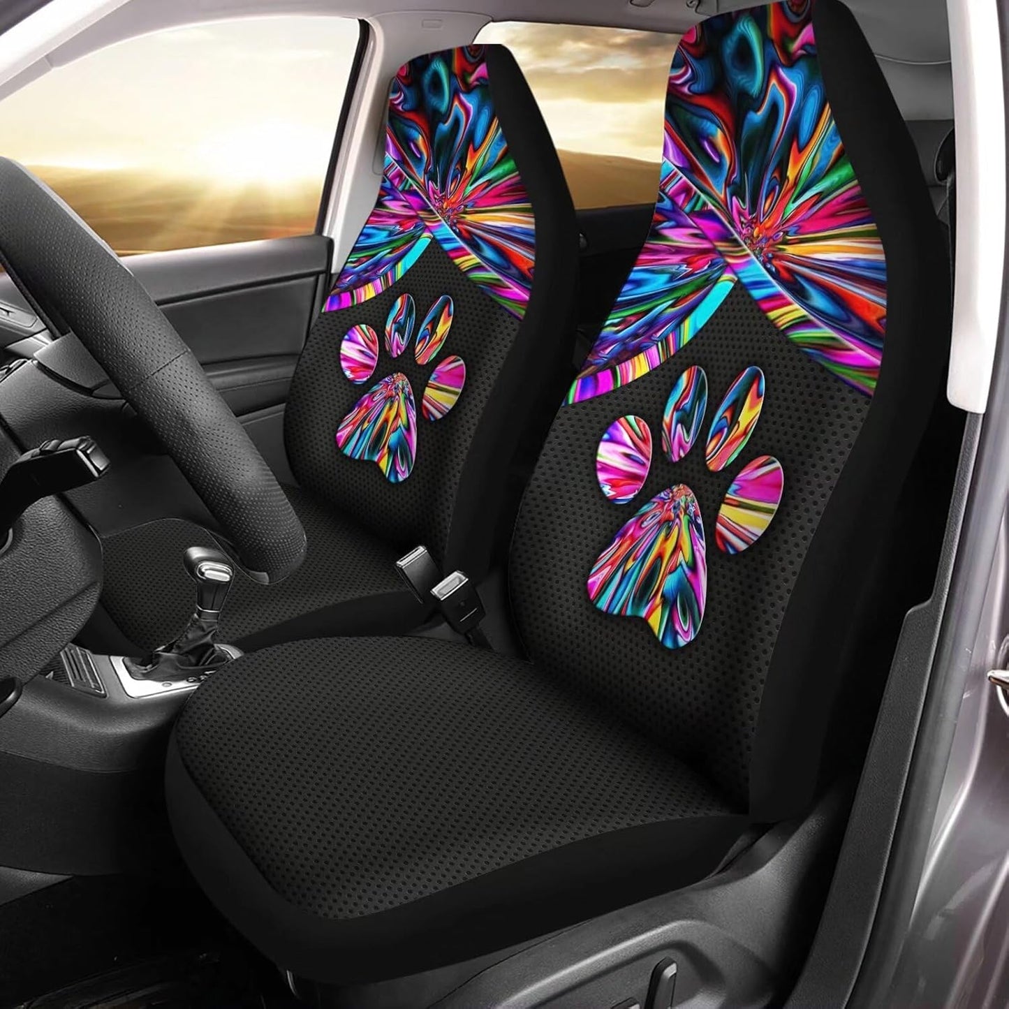 Universal Bucket Seats Cover Protector, 2 PCS Colorful