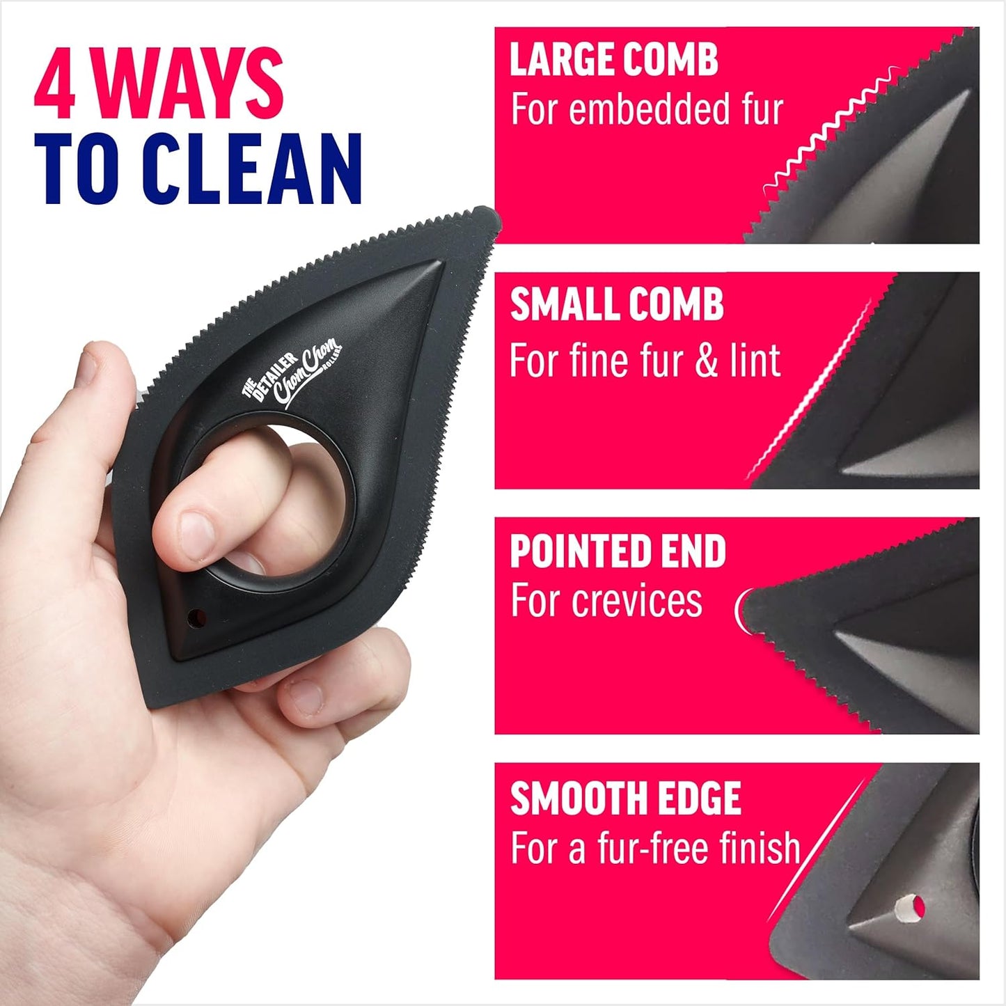 Detailer- Scraper for Pet Hair Remover and Lint - Great for