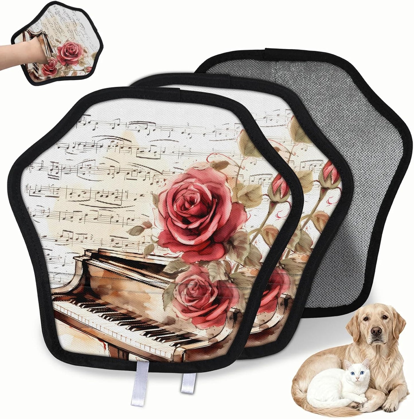 Piano Keyboard 2Pcs Electrostatic Reusable Pet Hair Removal