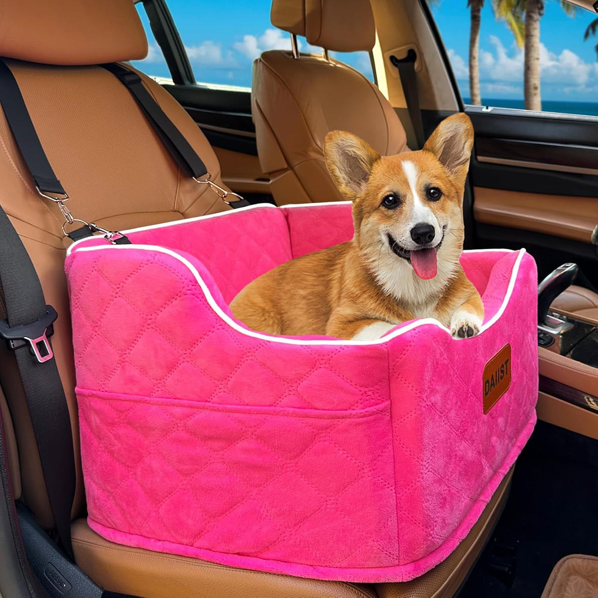 Dog Car Seat for Small Dogs, Memory Foam Dog Booster Seat