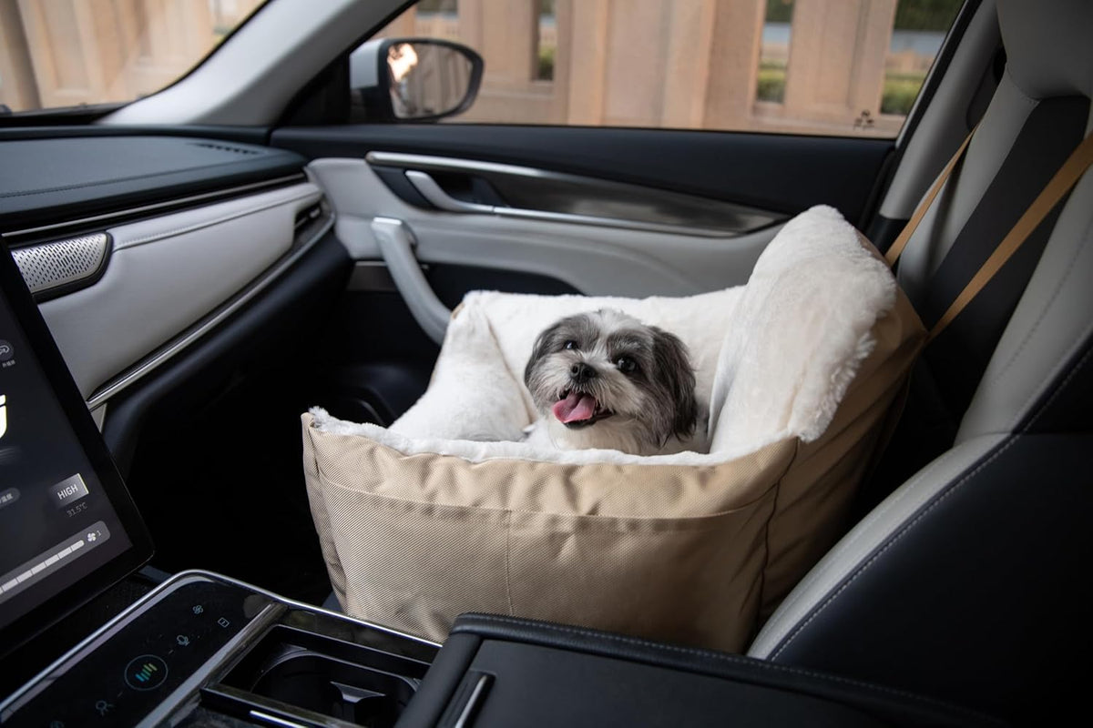 Elevated Dog Car Seat for Small Dogs, Booster Seat with