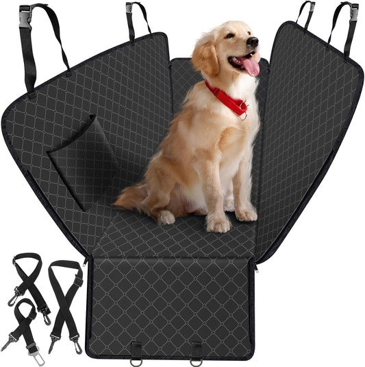 Dog Car Seat Cover for Back Seat with Storage Pocket Dog