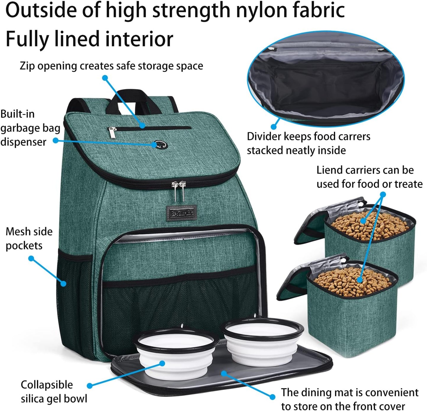 丨Dog Travel Bag, Airline Approved Pet Supplies Backpack