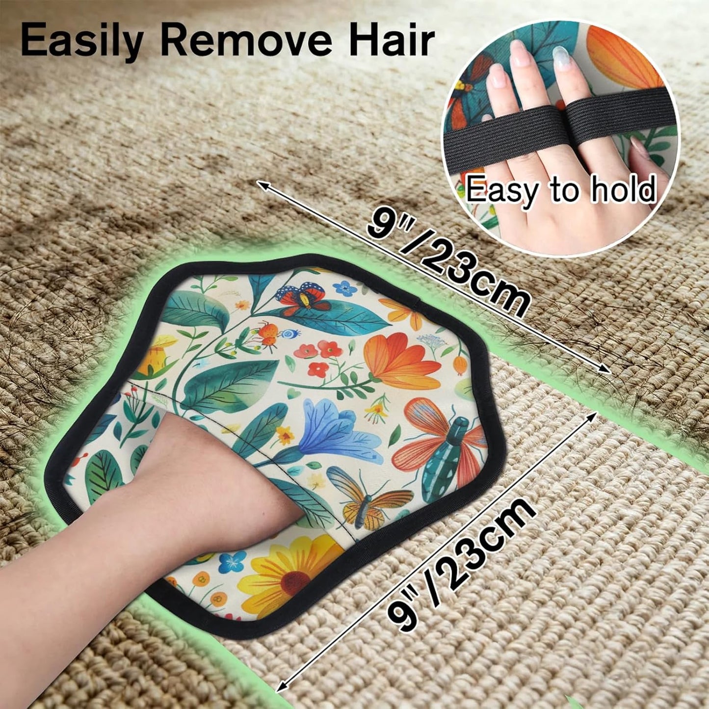 Floral Spring Summer 2Pcs Electrostatic Reusable Pet Hair