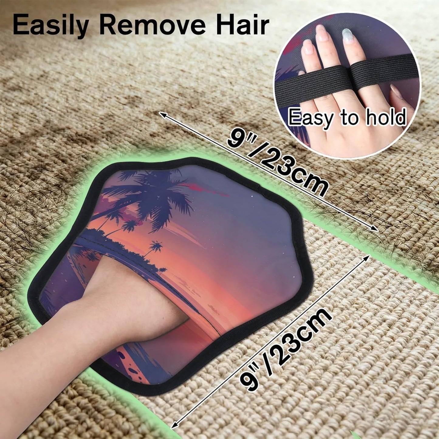 Tropical Palm Tree 2Pcs Electrostatic Reusable Pet Hair