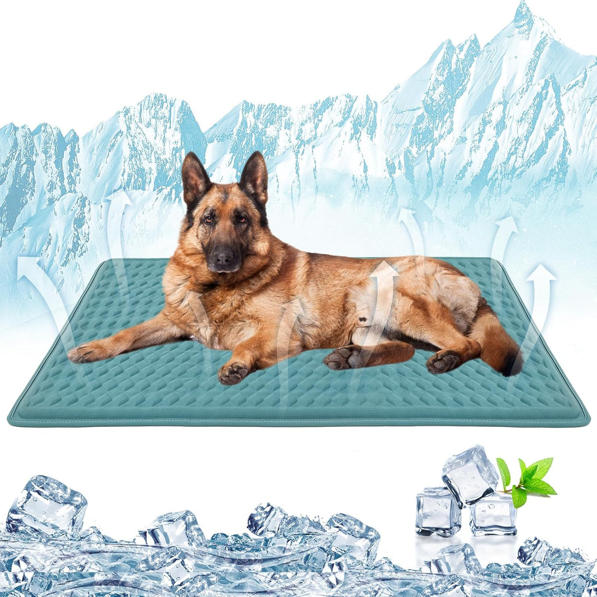 Newly Upgraded Dog Cooling Mat 34x23 in,Ice Breathable