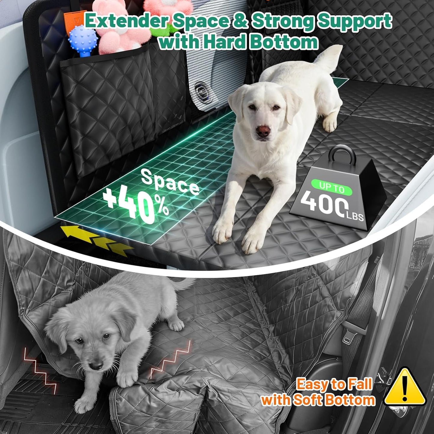 Dog Car Seat Cover for Back Seat,Waterproof Back Seat