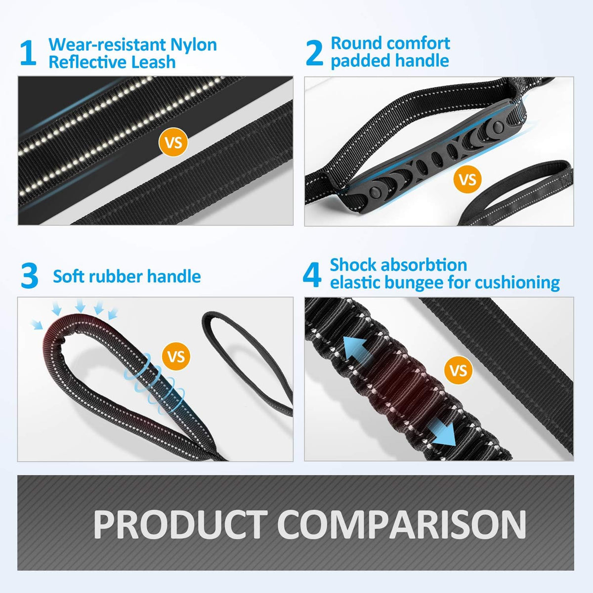 Multifunctional Leash with Car Seatbelt for Large, Medium