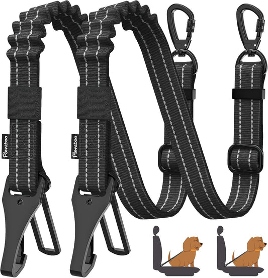 2Pack Dog Seatbelt for Car,3-in-1 Dog Car Seat Belt