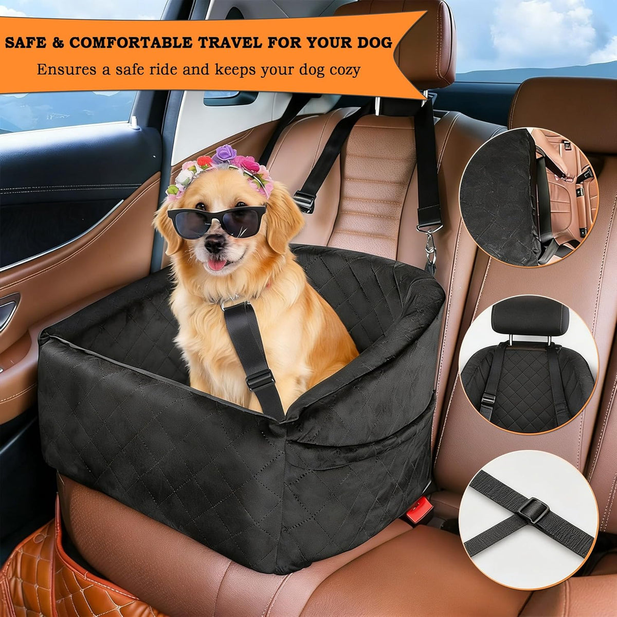 Dog Car Seat Bed for Nissan Micra Almera Versa Sunny Tiida