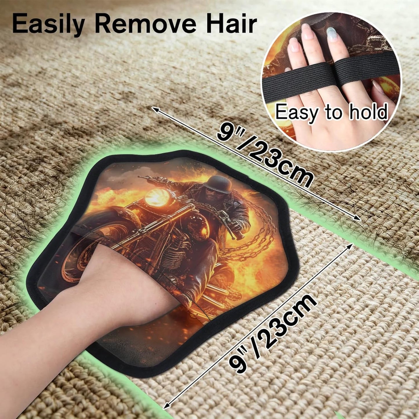 Classic Motorcycle 2Pcs Electrostatic Reusable Pet Hair