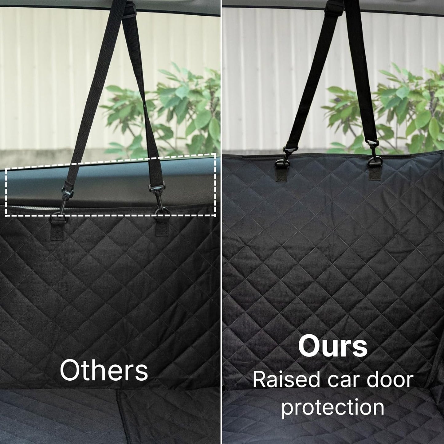 Dog Car Seat Cover for Back Seat with Door Protection