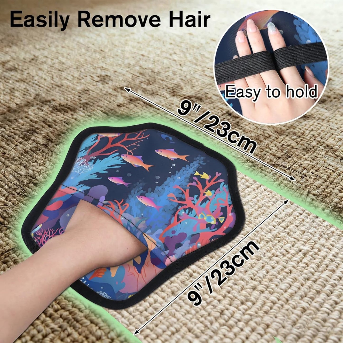 Under The Sea 2Pcs Electrostatic Reusable Pet Hair Removal