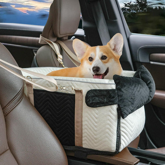 Dog Car Seat for Small Dogs Adjustable Portable Center
