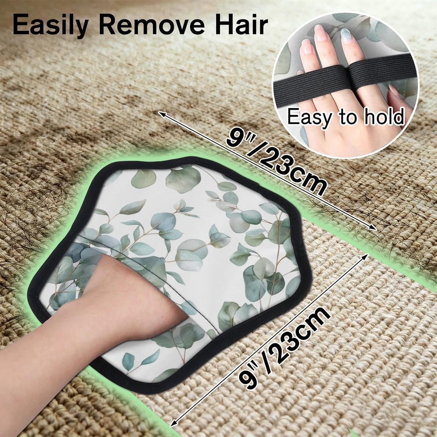 Spring Eucalyptus Leaves 2Pcs Electrostatic Reusable Pet