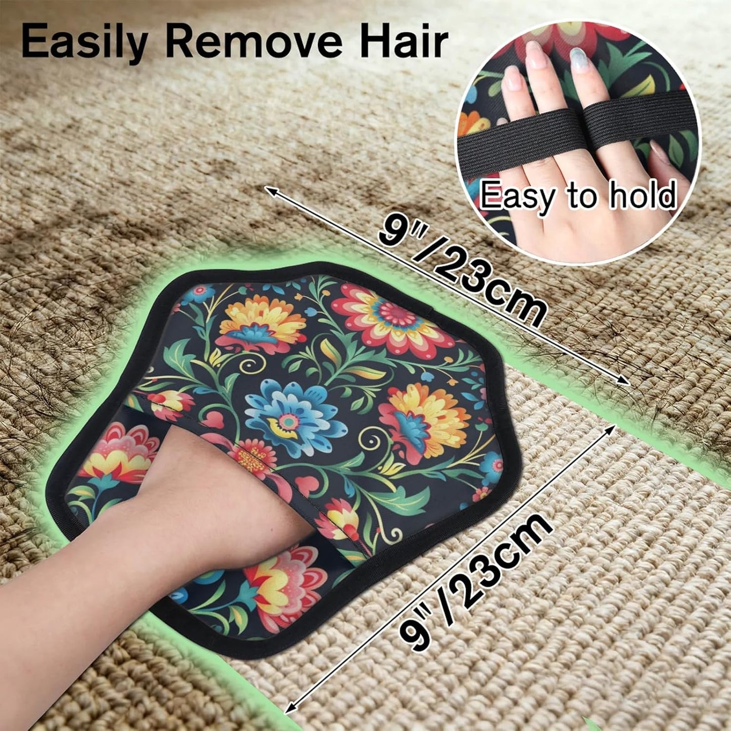 Colorful Mexican Flowers 2Pcs Electrostatic Reusable Pet