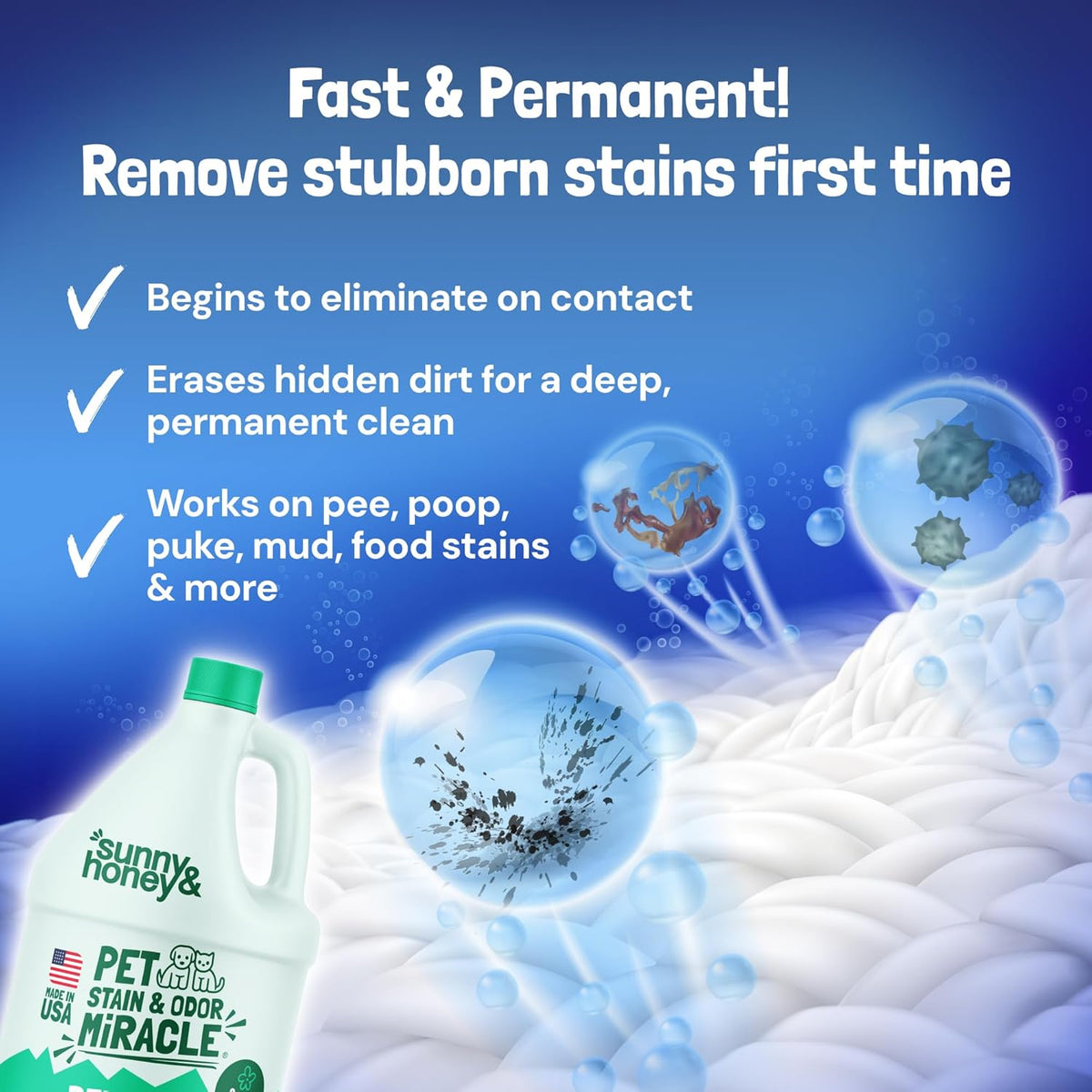 Pet Stain and Odor Remover - Enzyme Cleaner for Dog Urine