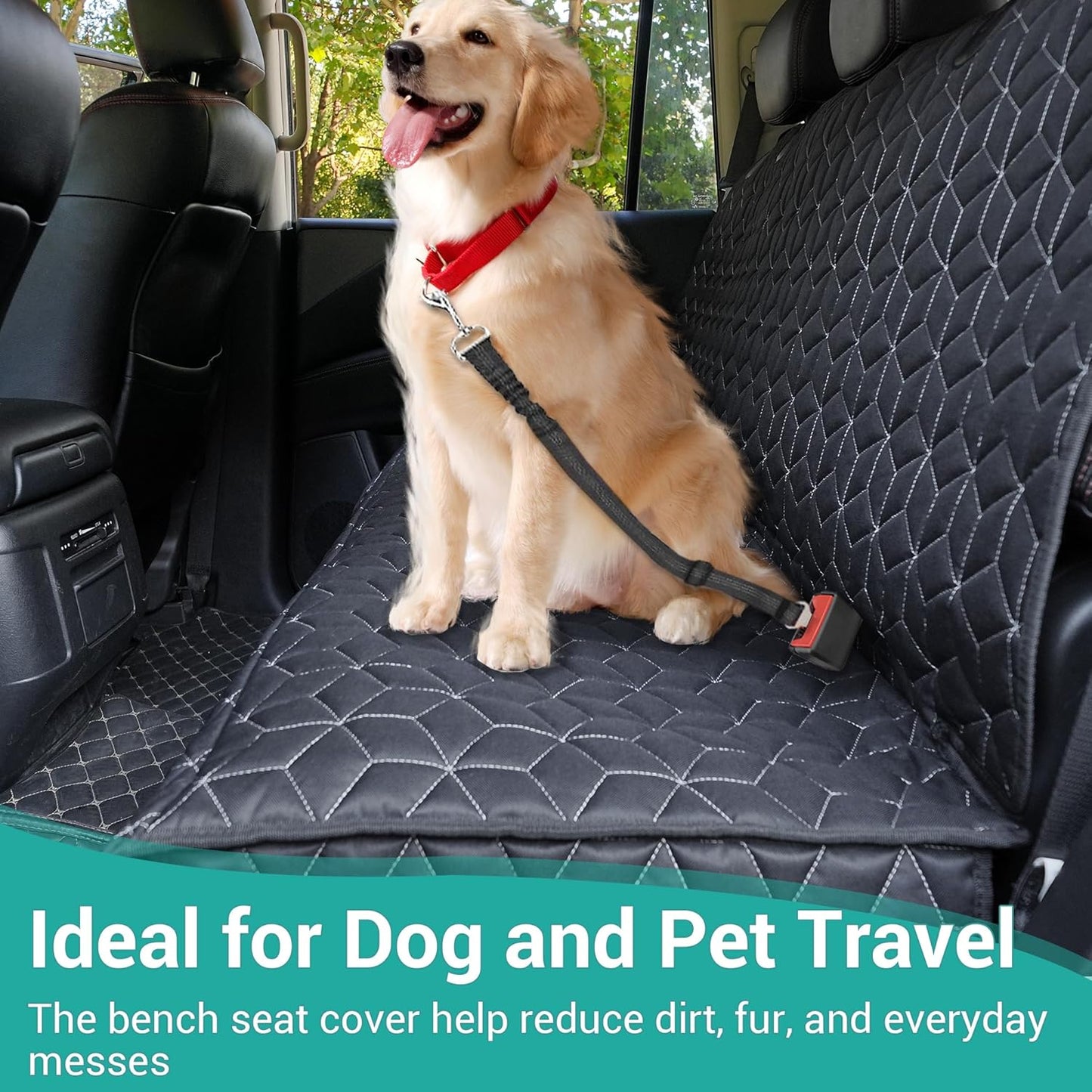 Dog Car Seat Covers for Back Seat,Waterproof Pet Bench Seat