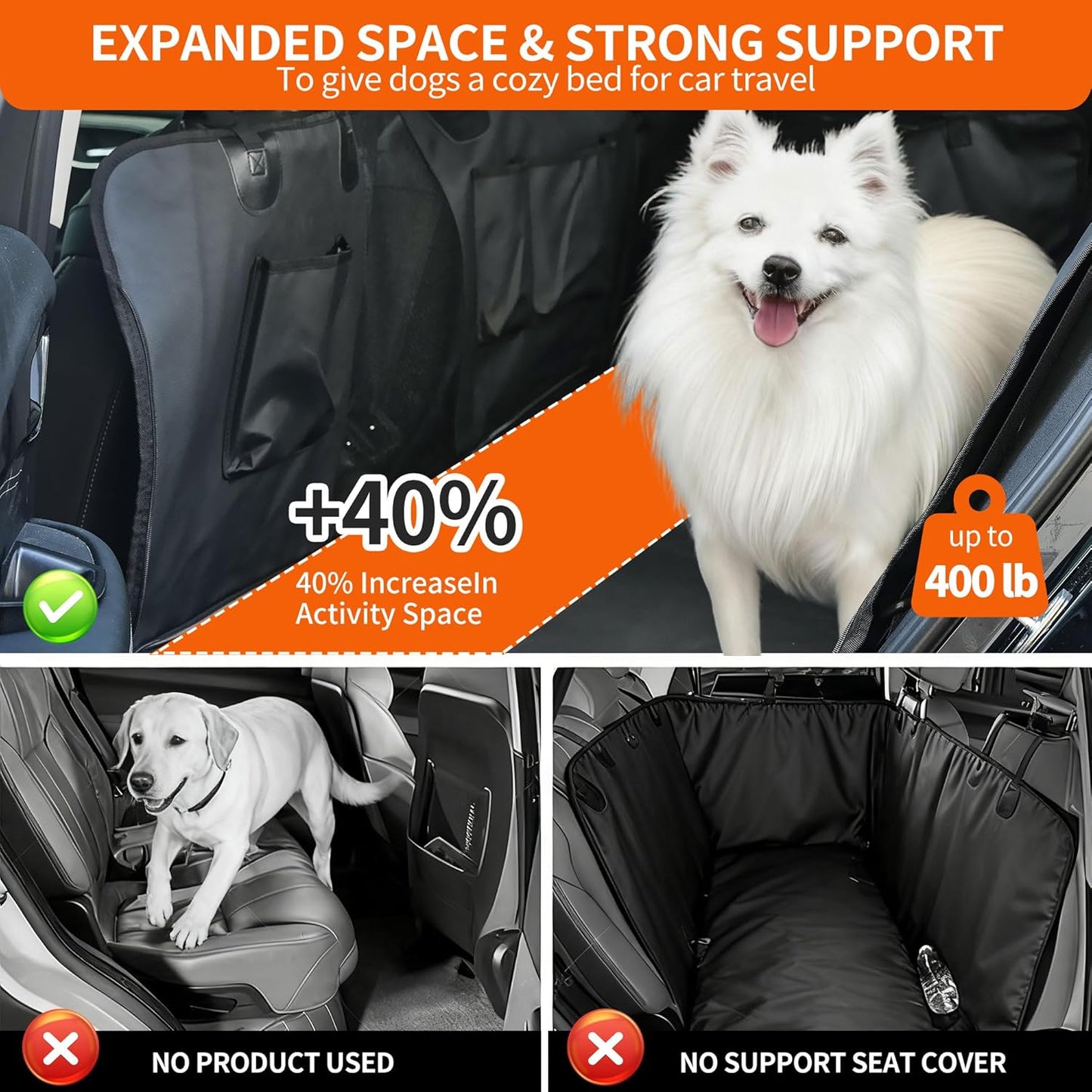 Back Seat Extender for Dogs | Waterproof, Anti-Scratch, PU