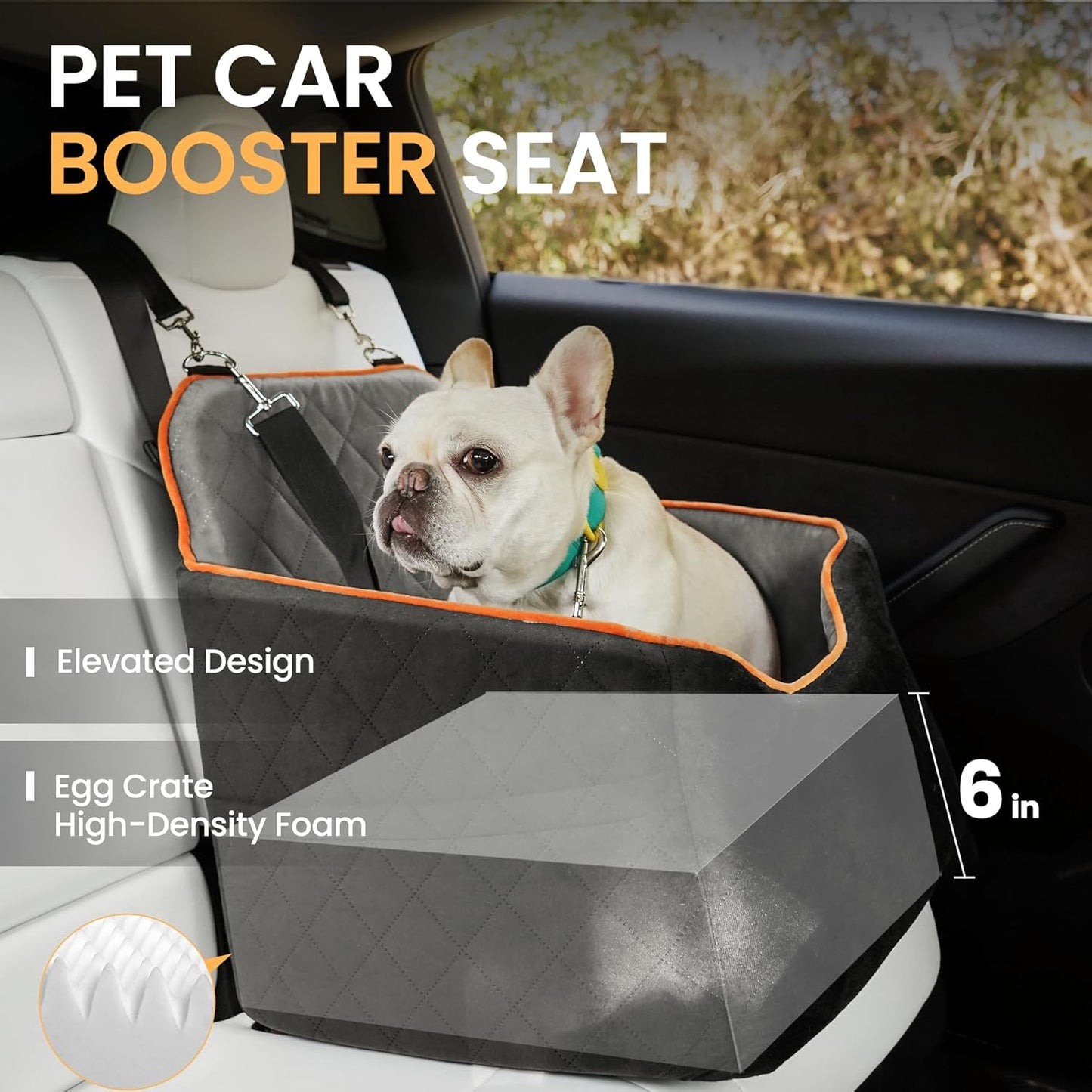 Dog Car Seat for Small Dog, Booster Seat for Dogs Under