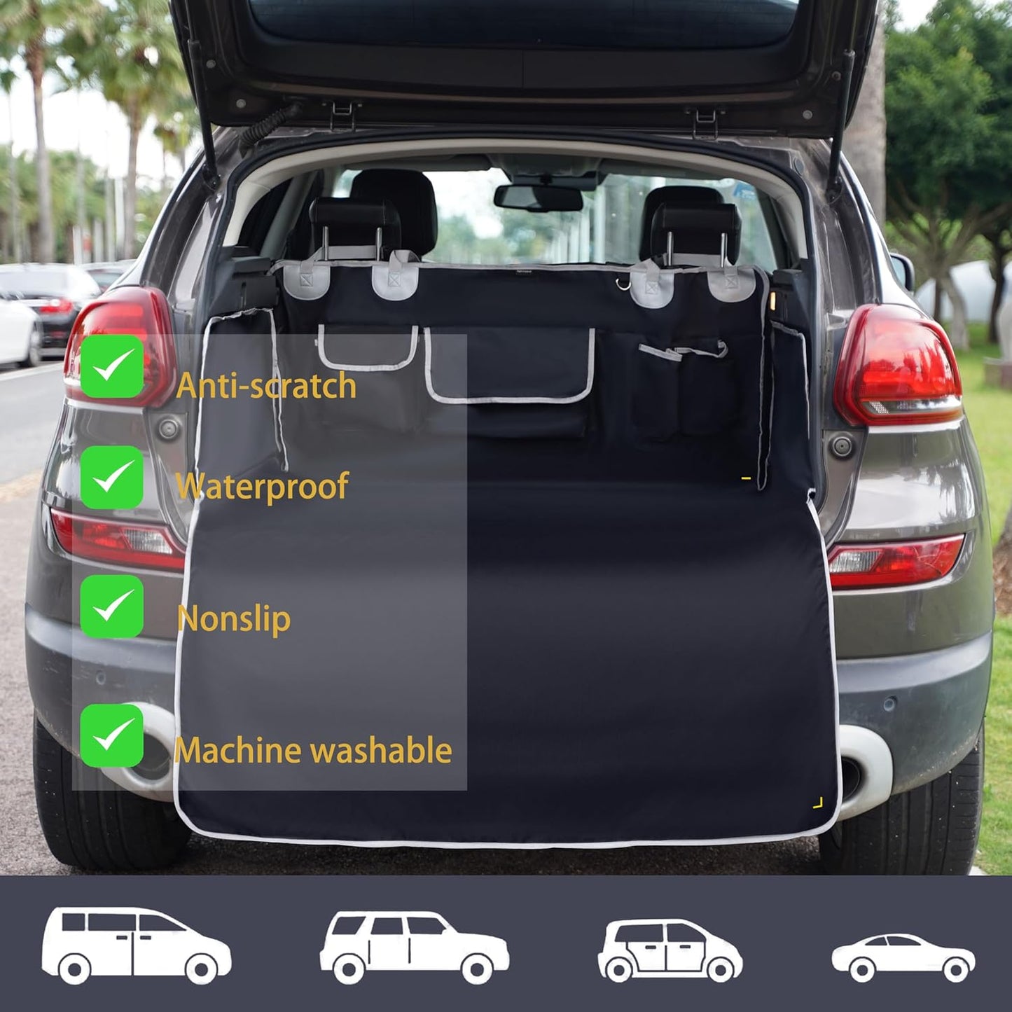 SUV Cargo Liner for Dogs, Waterproof Pet Cargo Cover Dog