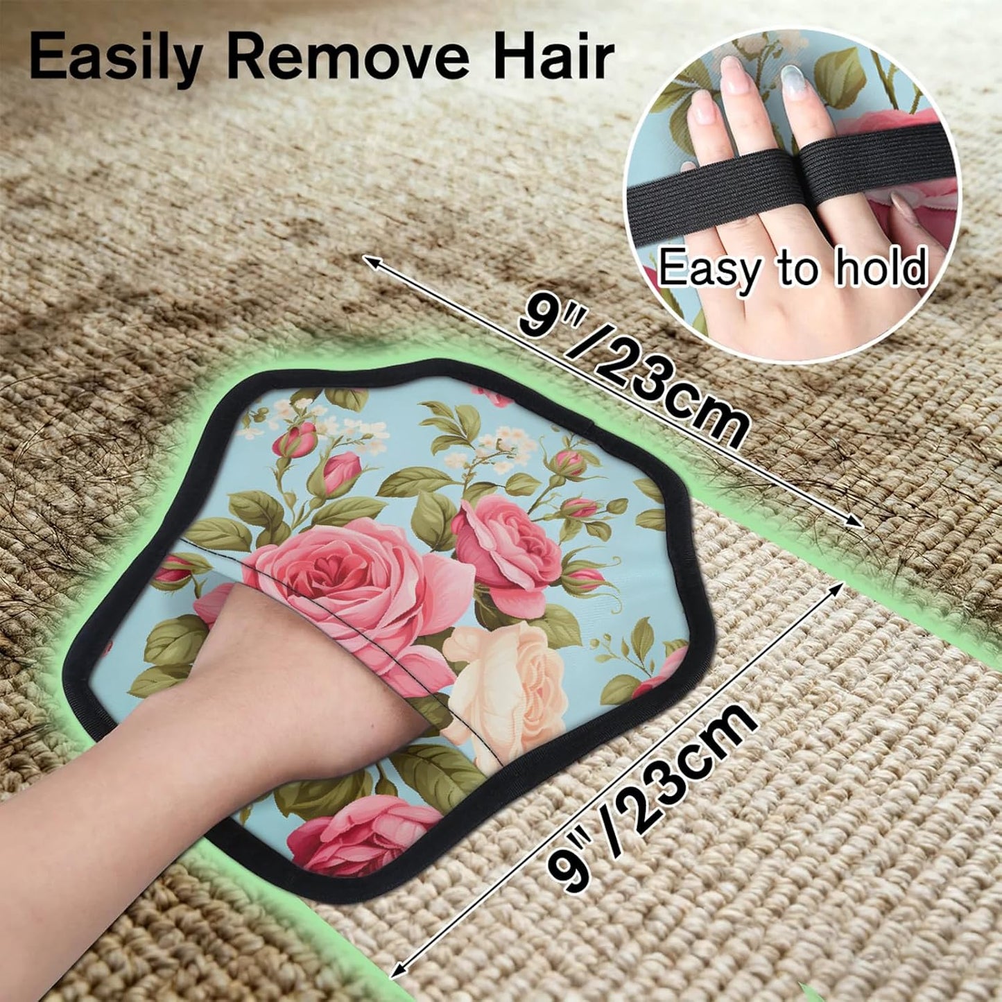 Spring Pink Roses 2Pcs Electrostatic Reusable Pet Hair