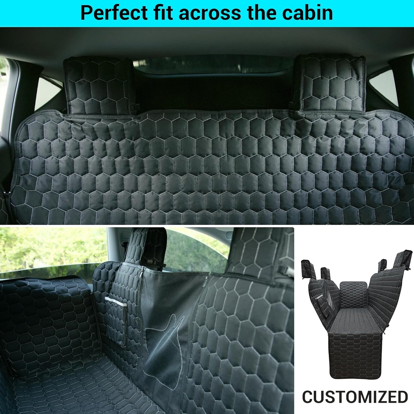 Dog Seat Covers for Back Seat, Dog Car Seat for Tesla Model