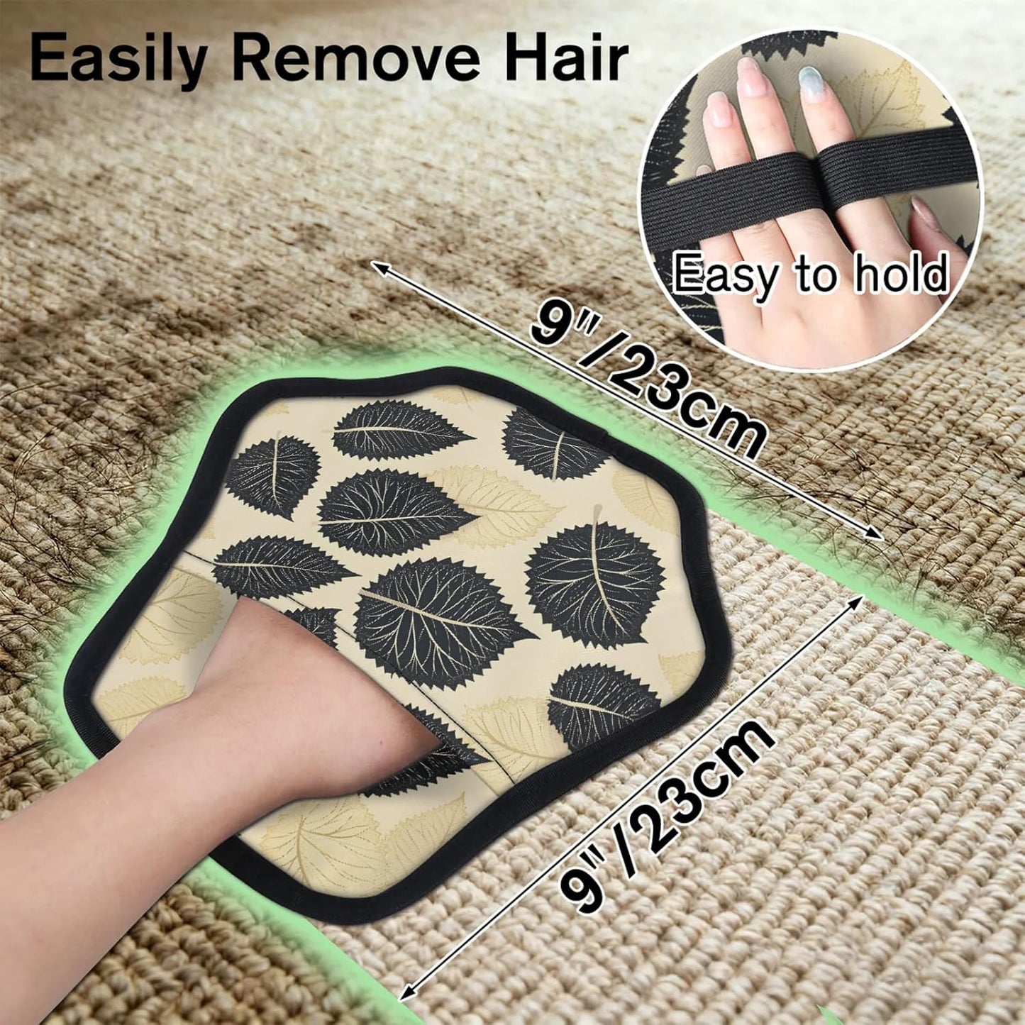 Plants Black Leaves 2Pcs Electrostatic Reusable Pet Hair