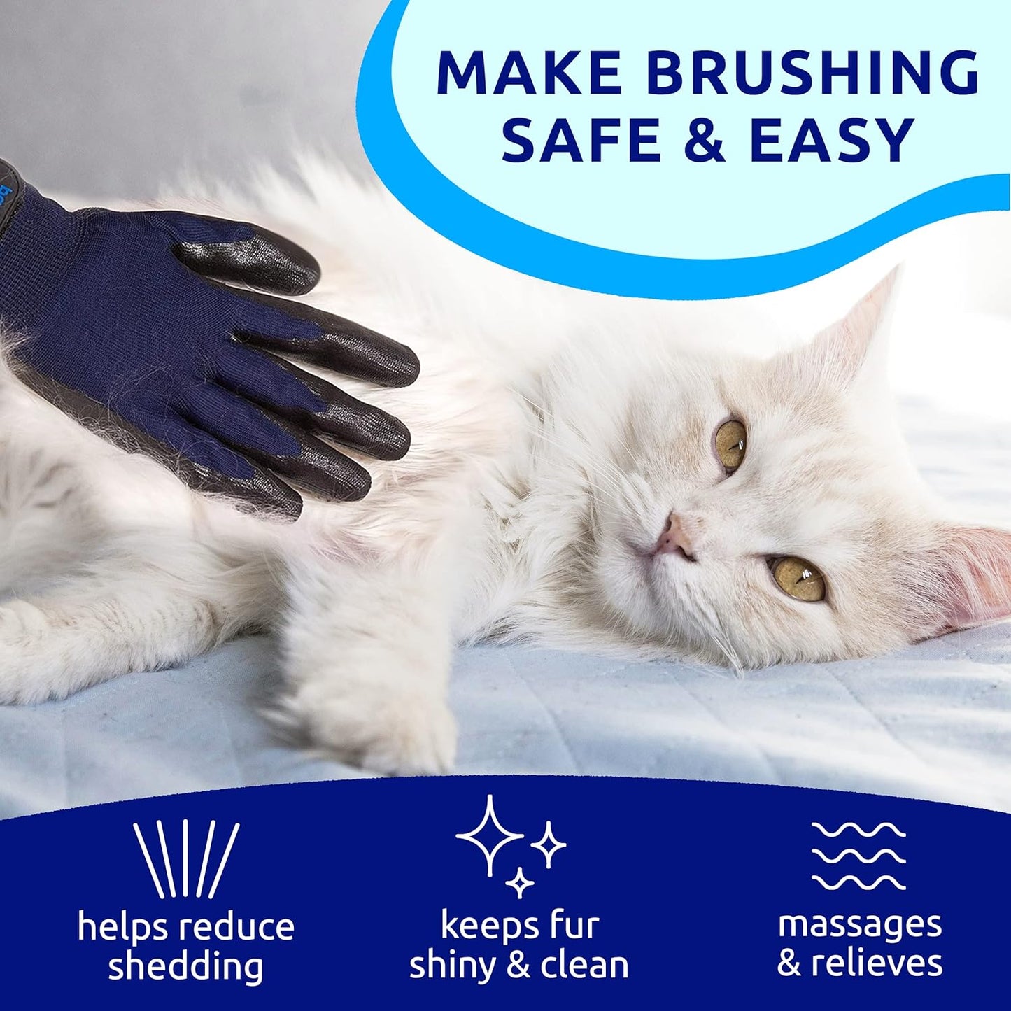 Grooming Gloves - Cat & Dog Hair Remover Glove for