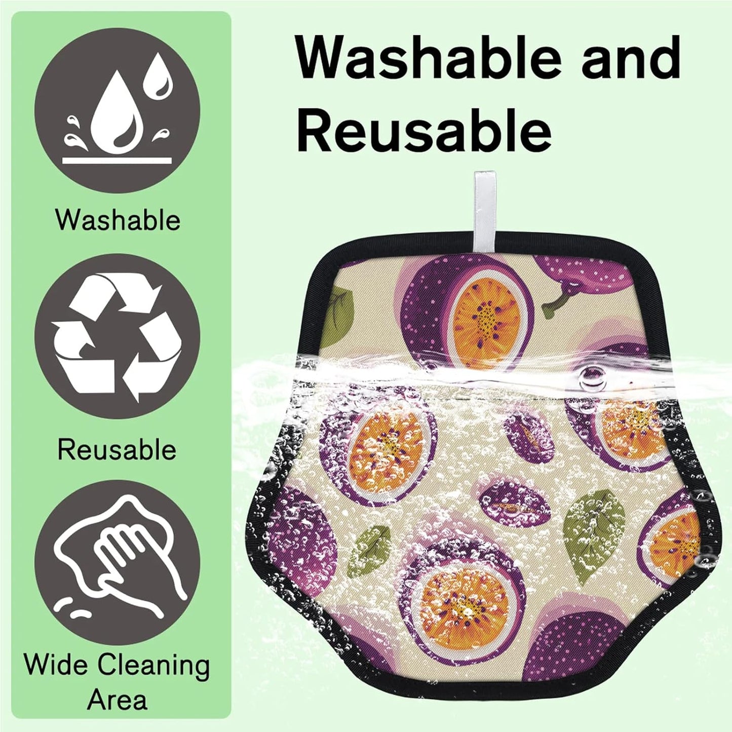 Fruit Passion Fruit 2Pcs Electrostatic Reusable Pet Hair