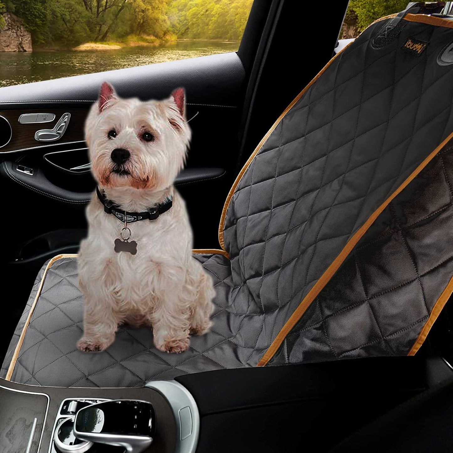 Front Seat Cover for Dogs Waterproof Car Seat Cover