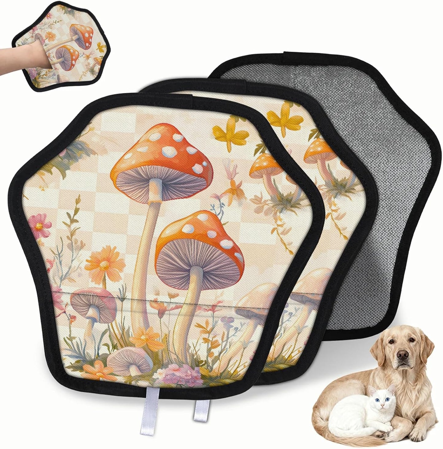 Pet Hair Removal Glove for Dogs Cats Reusable Washable Set