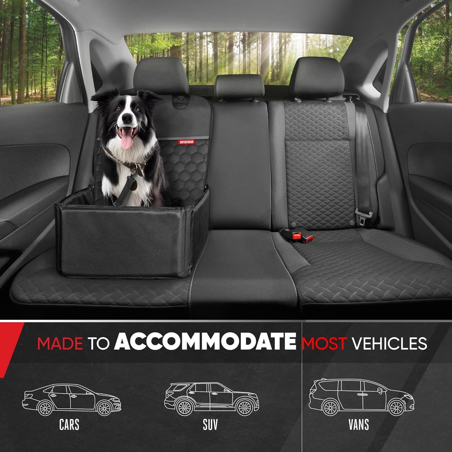 Dog Car Seat - 2 in 1 Waterproof Foldable Bucket Style