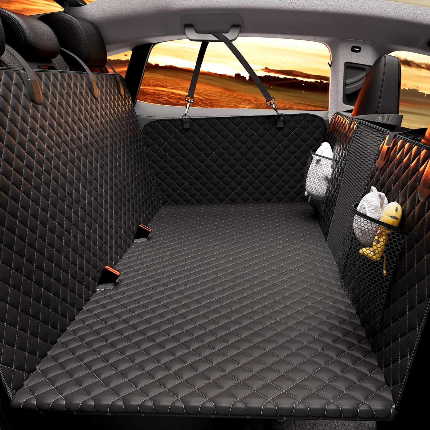 Back Seat Extender for Dogs - Large Space, Waterproof Dog
