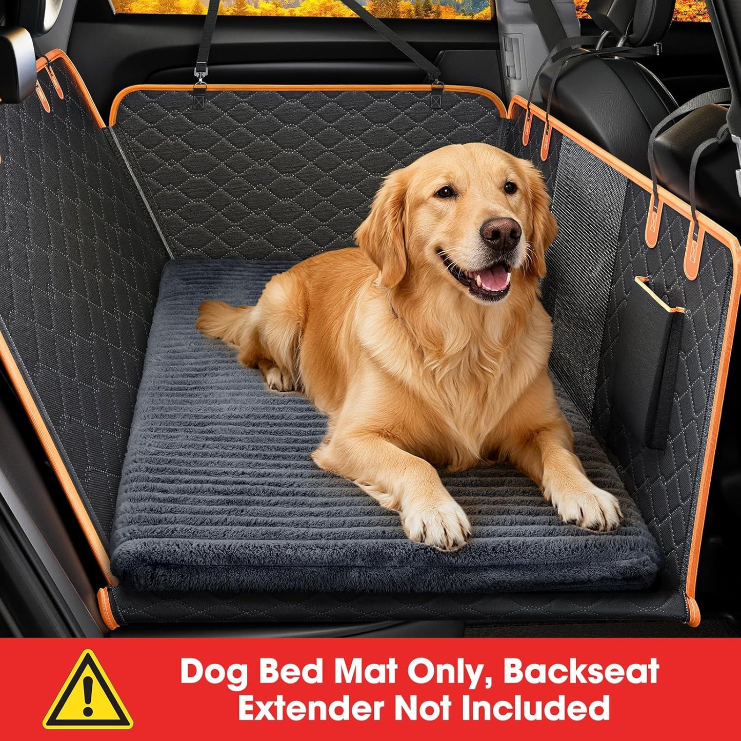 Backseat Pet Bed Mat, Non-Slip Dog Bed for Car Back Seat