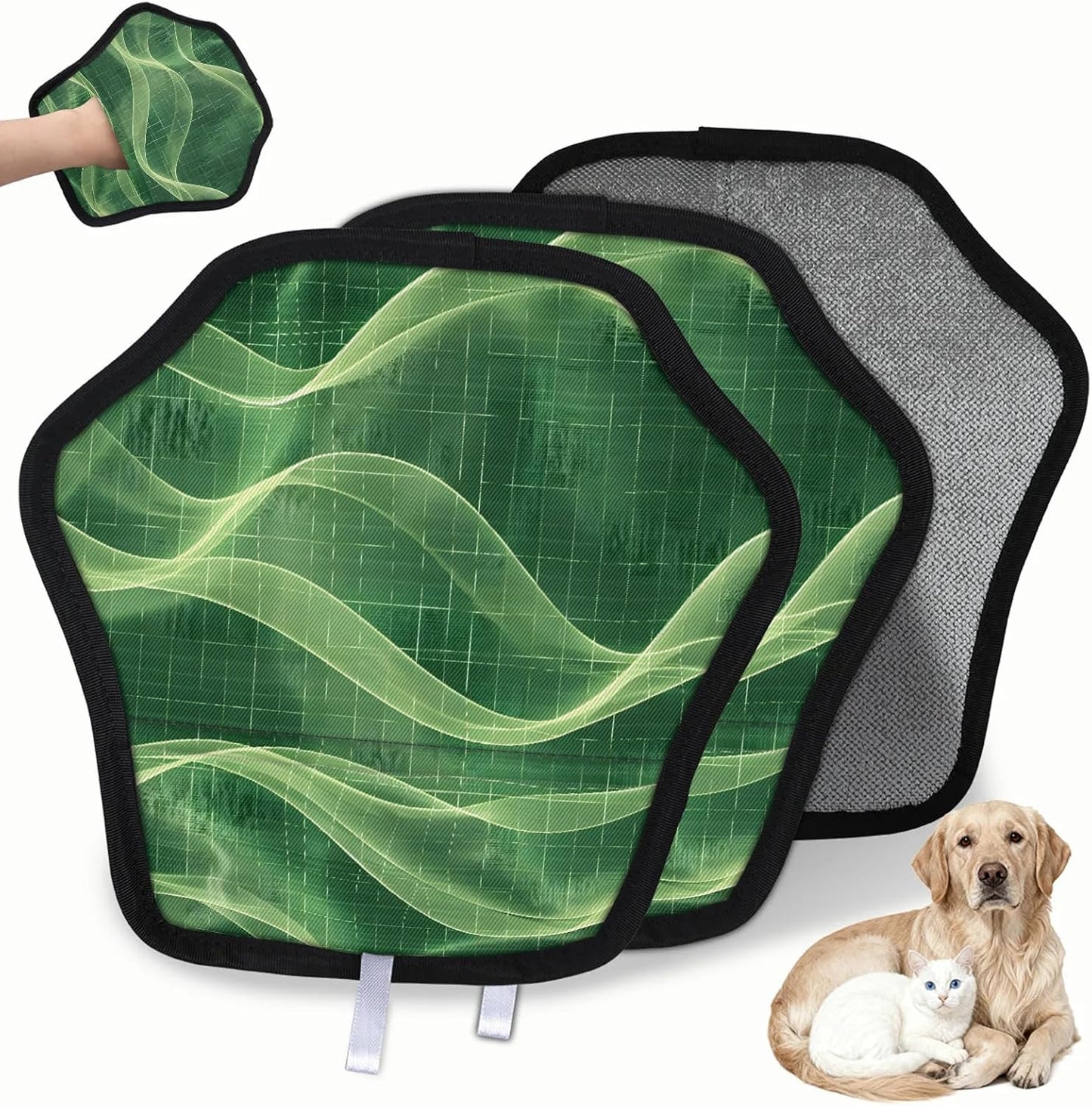 Pet Hair Removal Glove for Dogs Cats Reusable Washable Set