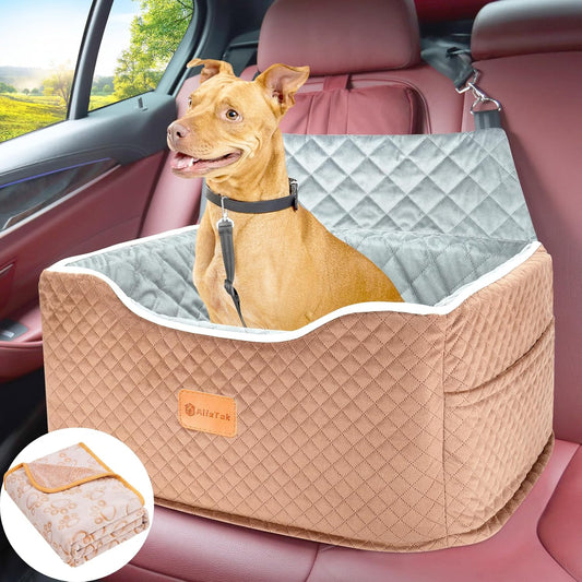 Memory Foam Booster Dog Car Seat Medium Dogs, Elevated Pet