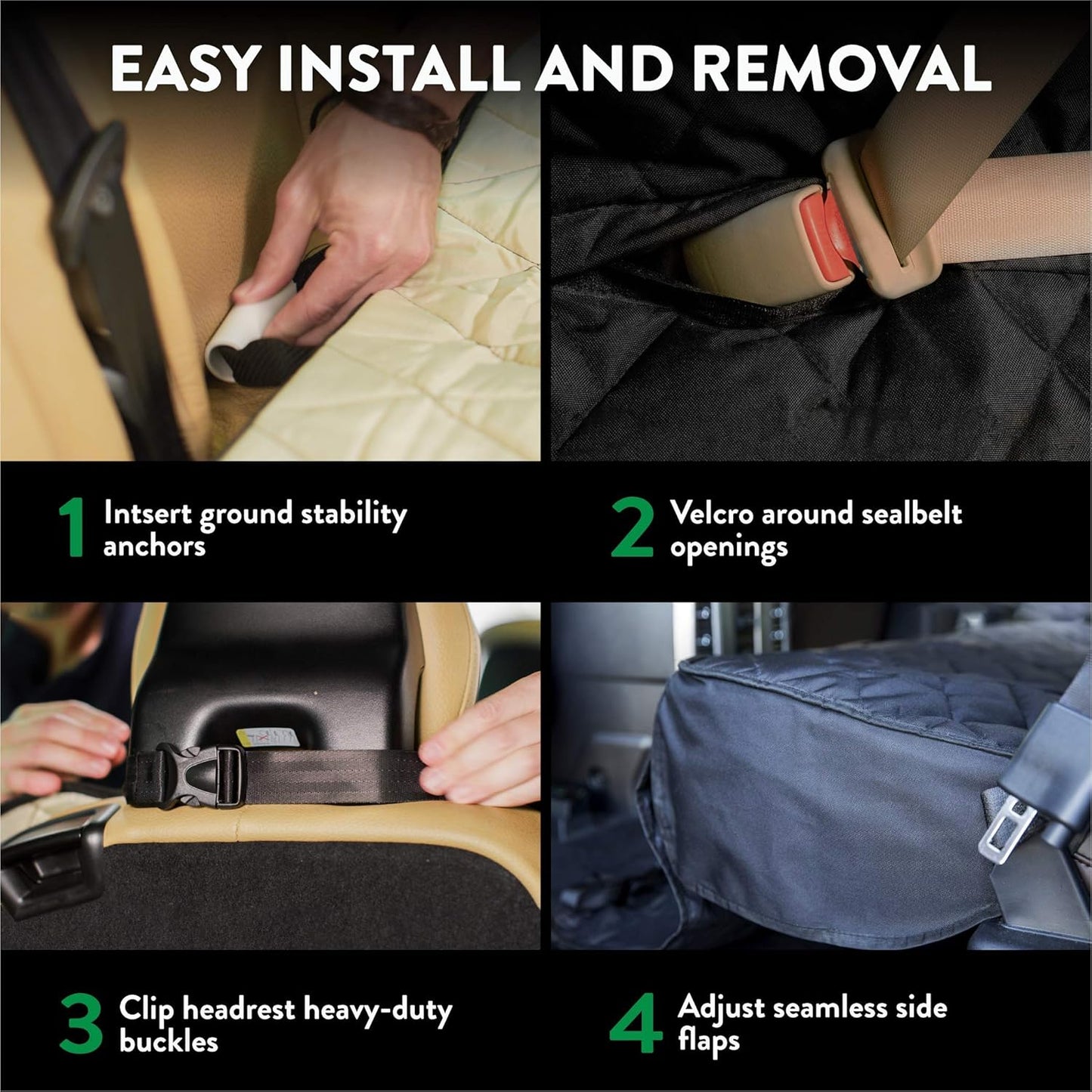 Premium Rear Car Seat Protector w/Hammock | Washable &