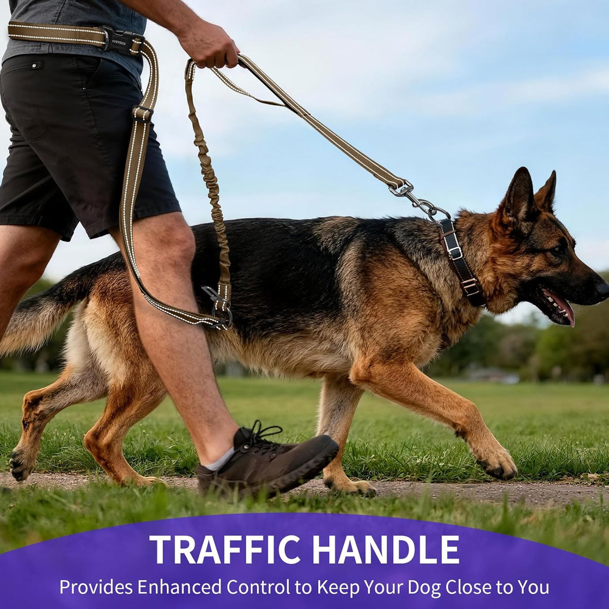 Hands-Free Dog Leash with 6-9FT Adjustable Length - Heavy