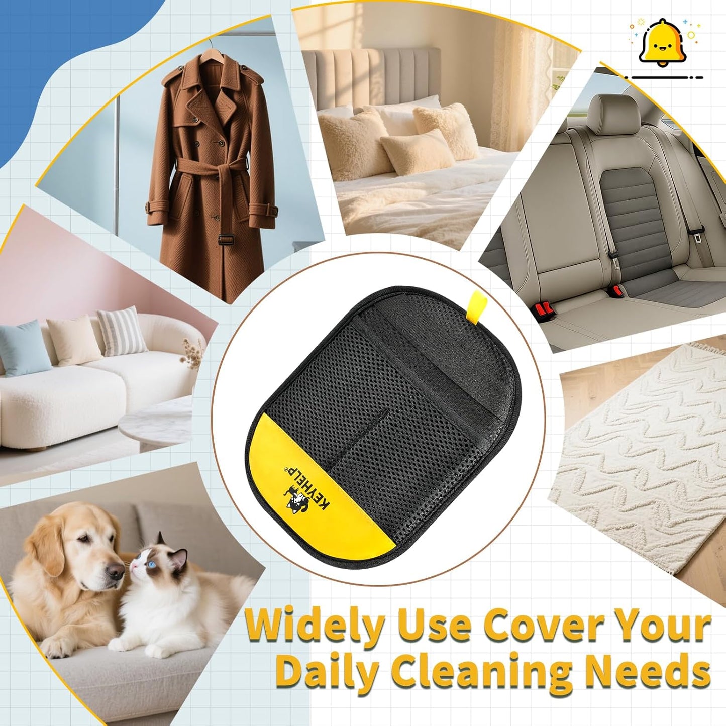 Pet Hair Removal Glove , Newly Upgraded Reusable
