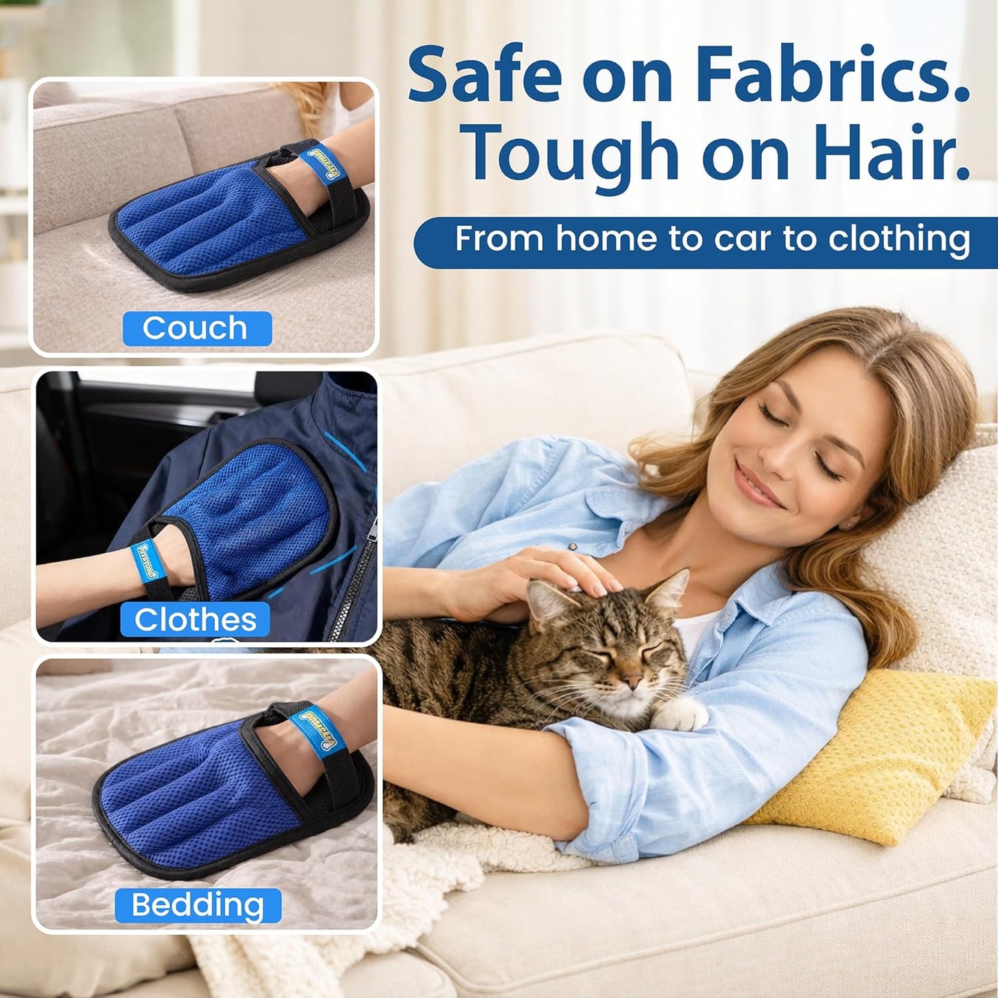 Pet Hair Removal Tool – Reusable Electrostatic Glove with
